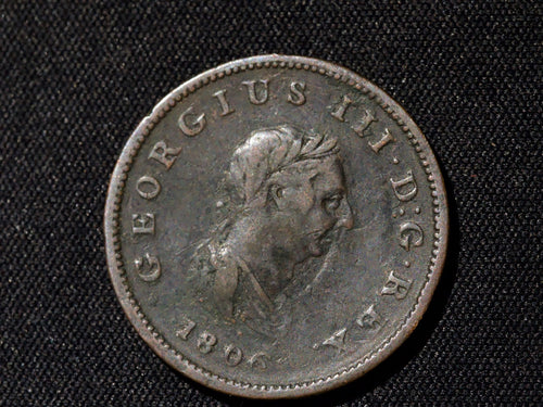 1806 Half Penny King George III0