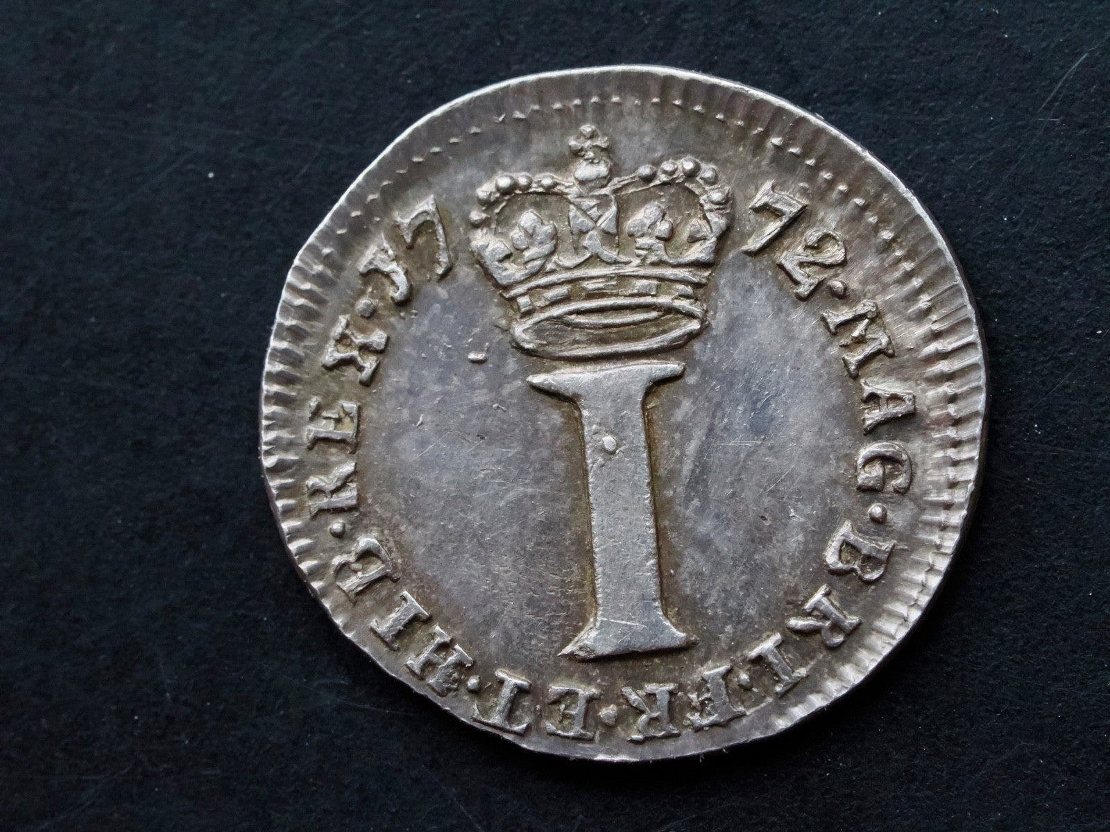 1772 George 111 Silver Maundy penny-high grade