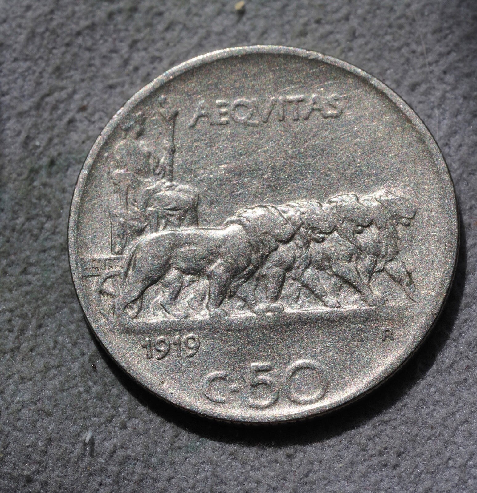 ITALY 50 CENTESIMI 19191