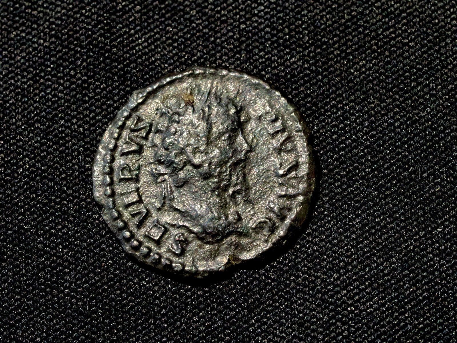 Septimius Severus Denarius-Fundator Pacis-Black patina0