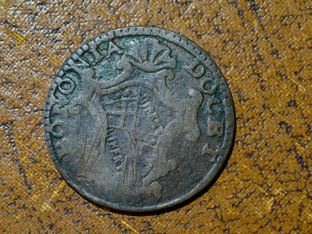 Italy 1755 Papal States Copper Half Bolognino1