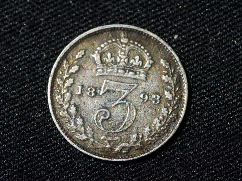 Victoria Silver Threepence 1893 Jubilee head0