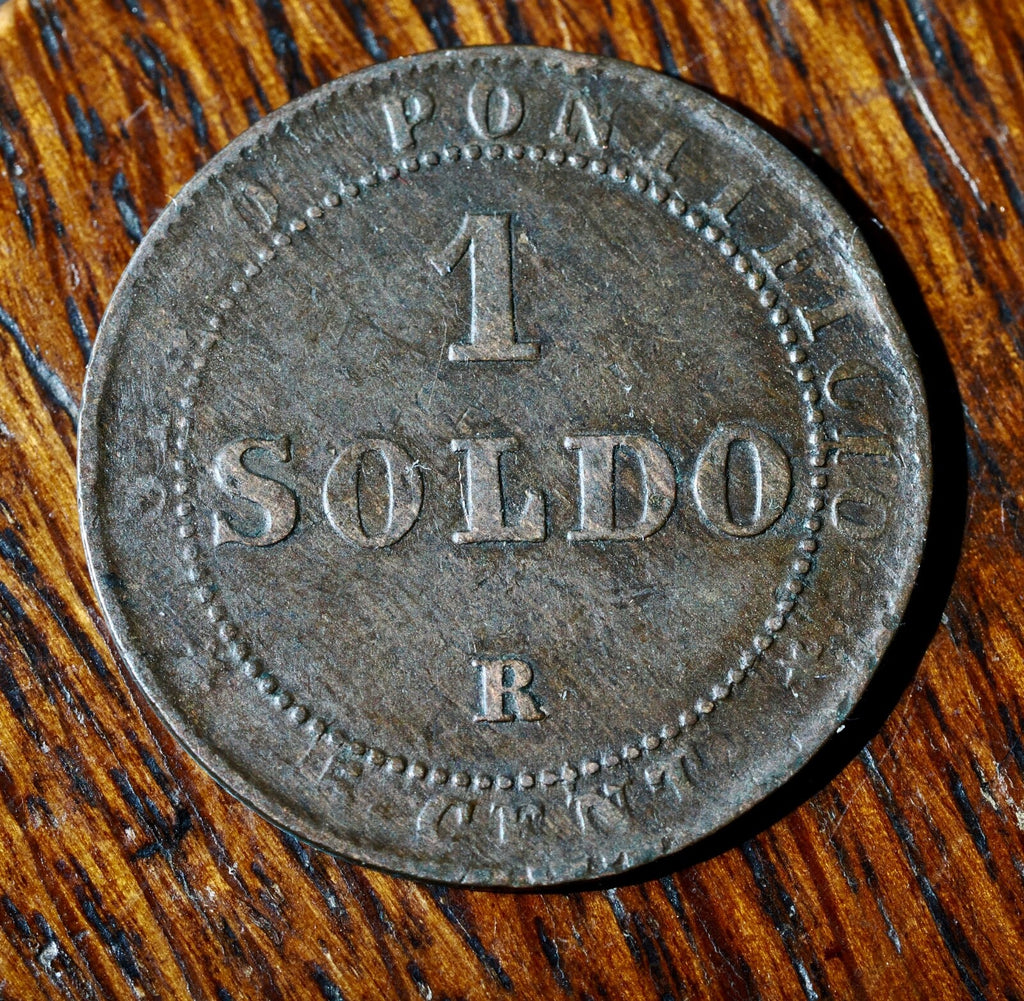 Italy - Papal States - Pius IX - 1 Soldo 1867-small date1