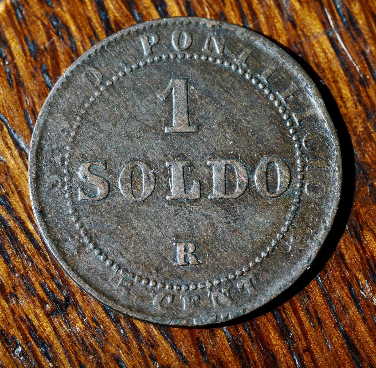 Italy - Papal States - Pius IX - 1 Soldo 1867-small date1