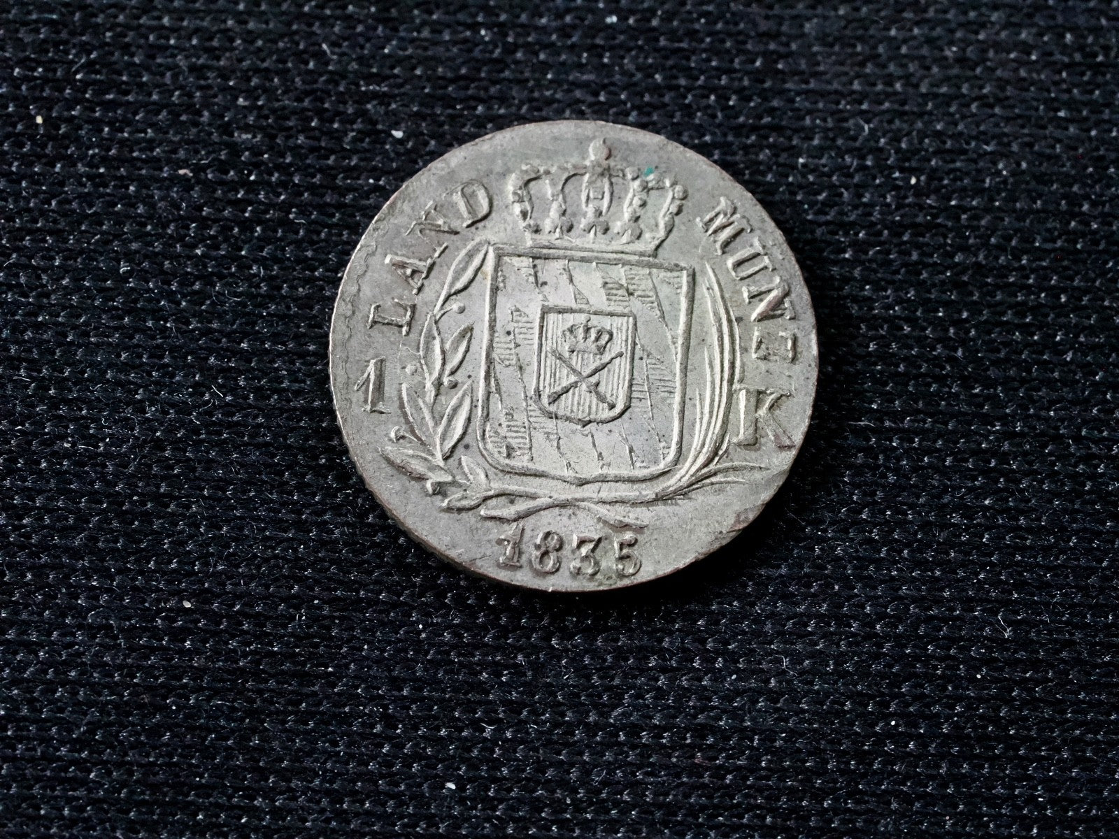 1835 German States Bavaria 1 Kreuzer- aunc0
