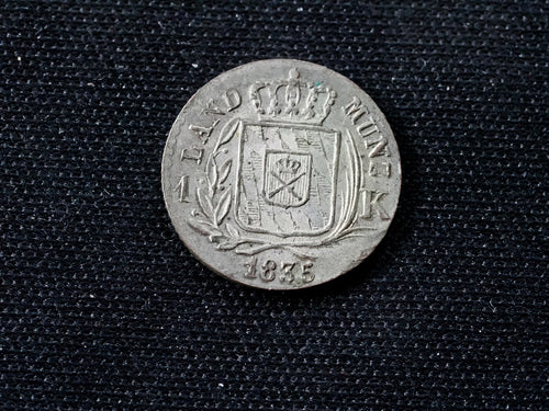 1835 German States Bavaria 1 Kreuzer- aunc0