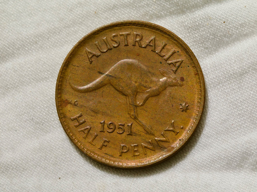 Australia  Half Penny 1951 dot0