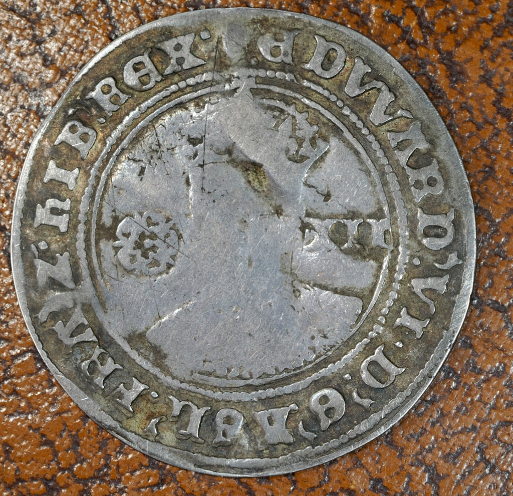 Edward VI Silver Shilling Tun Initial Mark 1551-30