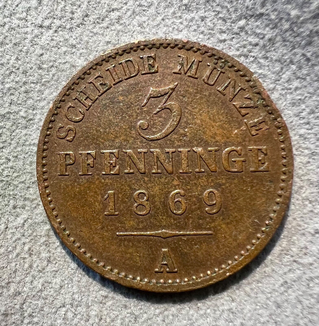 GERMAN STATE Prussia 1869A 3 Pfennig0