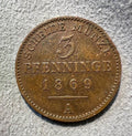 GERMAN STATE Prussia 1869A 3 Pfennig0