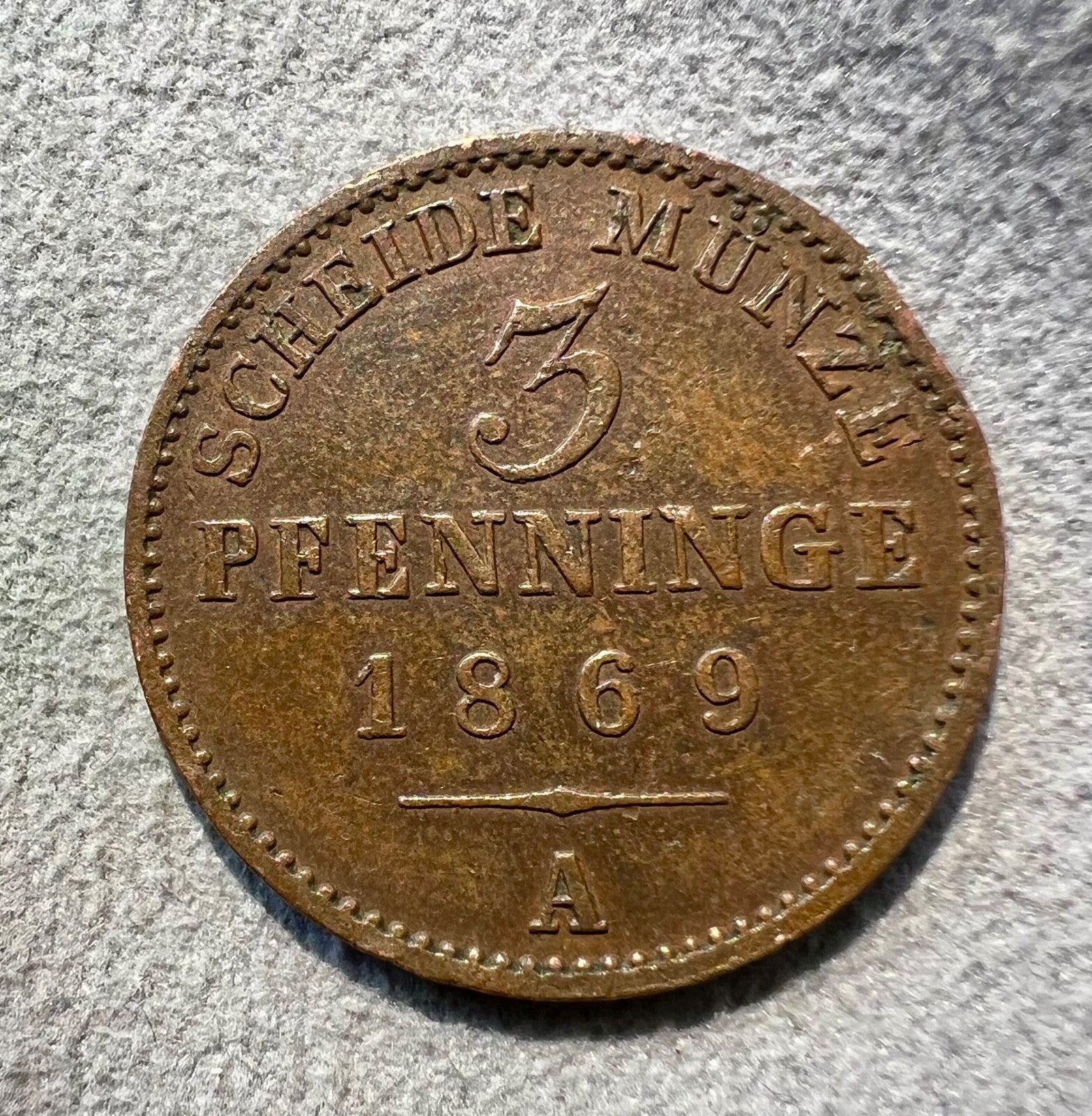GERMAN STATE Prussia 1869A 3 Pfennig0