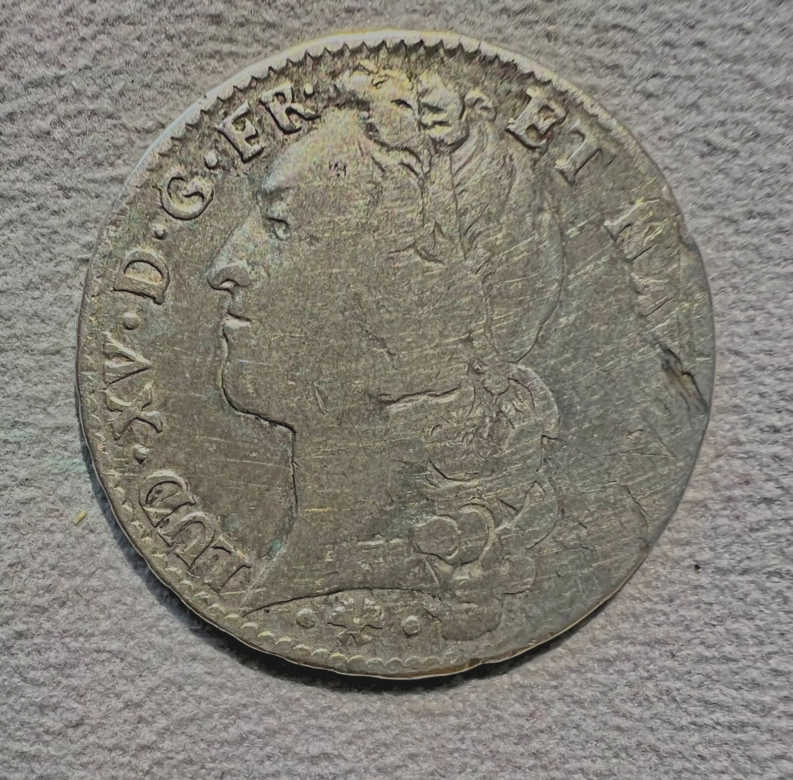 France, Louis XV, Half-Écu, 1762 L, Bayonne0
