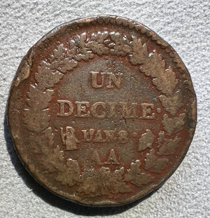 France, Decime, L'AN 8, AA Metz