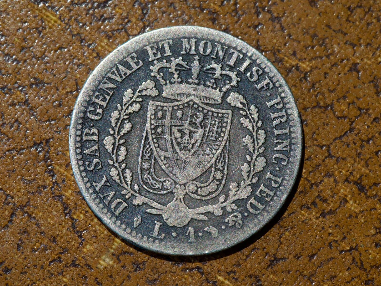 Italy-Kingdom of Piedmont-Sardinia  1 Lira 1825 L1