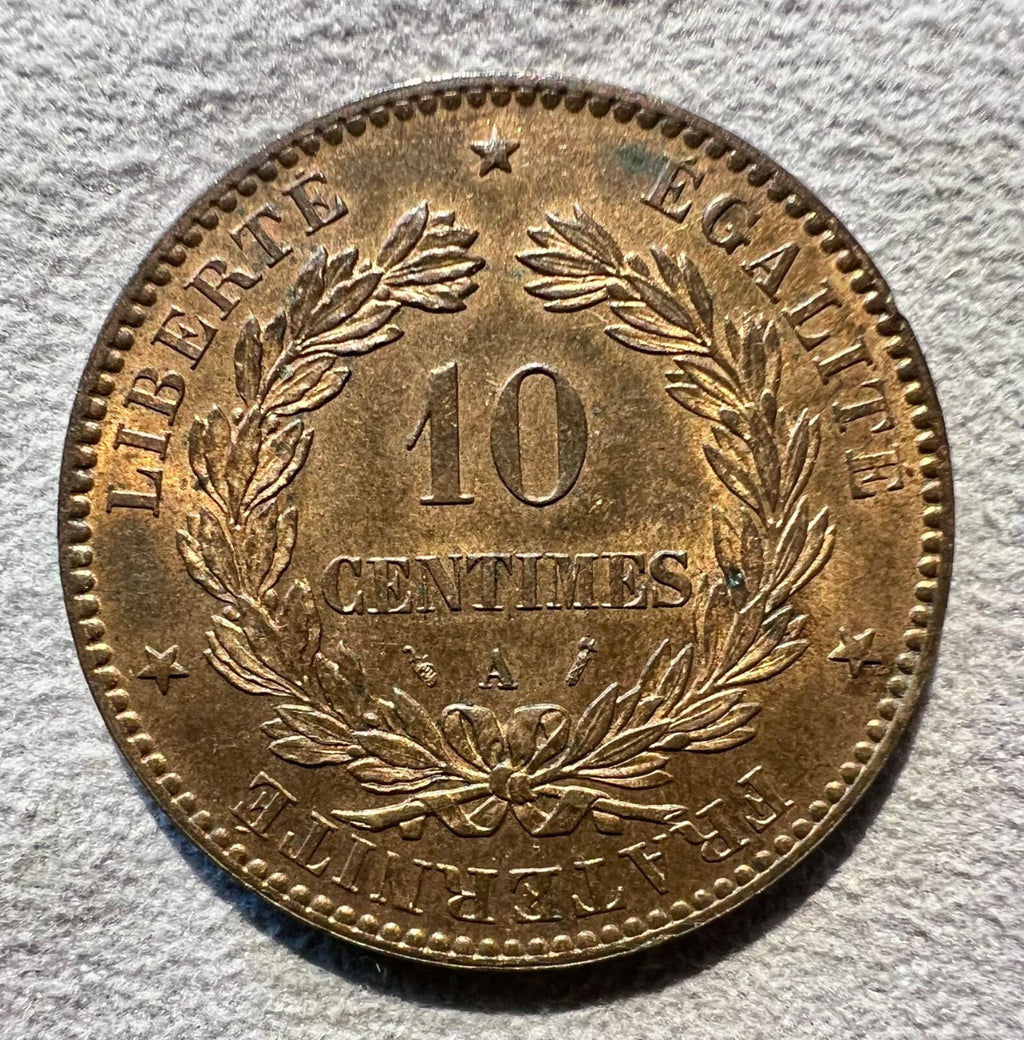 FRANCE 10 CENTIMES 1882A-AUNC1