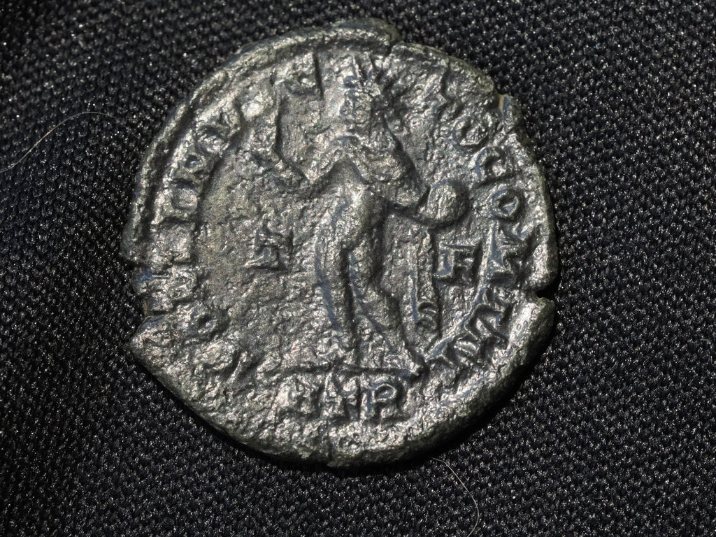 Constantine I follis Sol Invicto, Trier  mint-T F in field-19mm diameter0