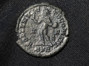 Constantine I follis Sol Invicto, Trier  mint-T F in field-19mm diameter