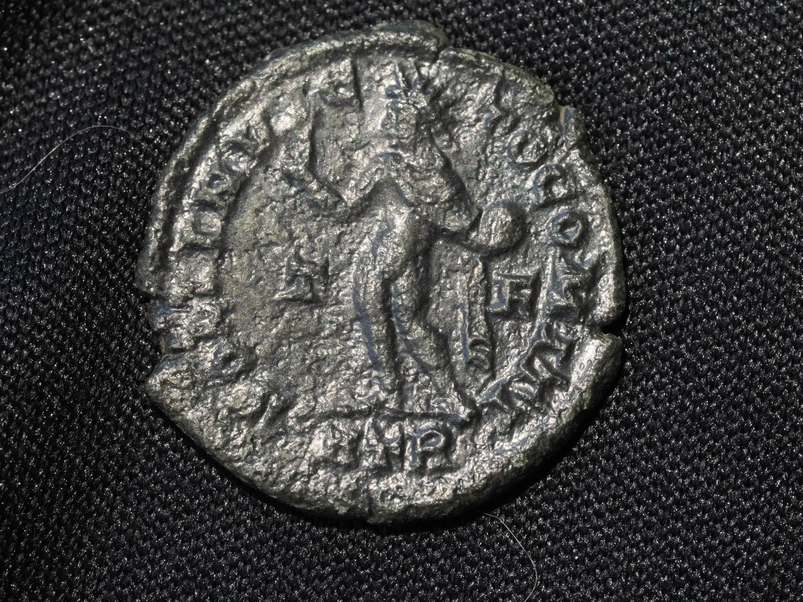 Constantine I follis Sol Invicto, Trier  mint-T F in field-19mm diameter0