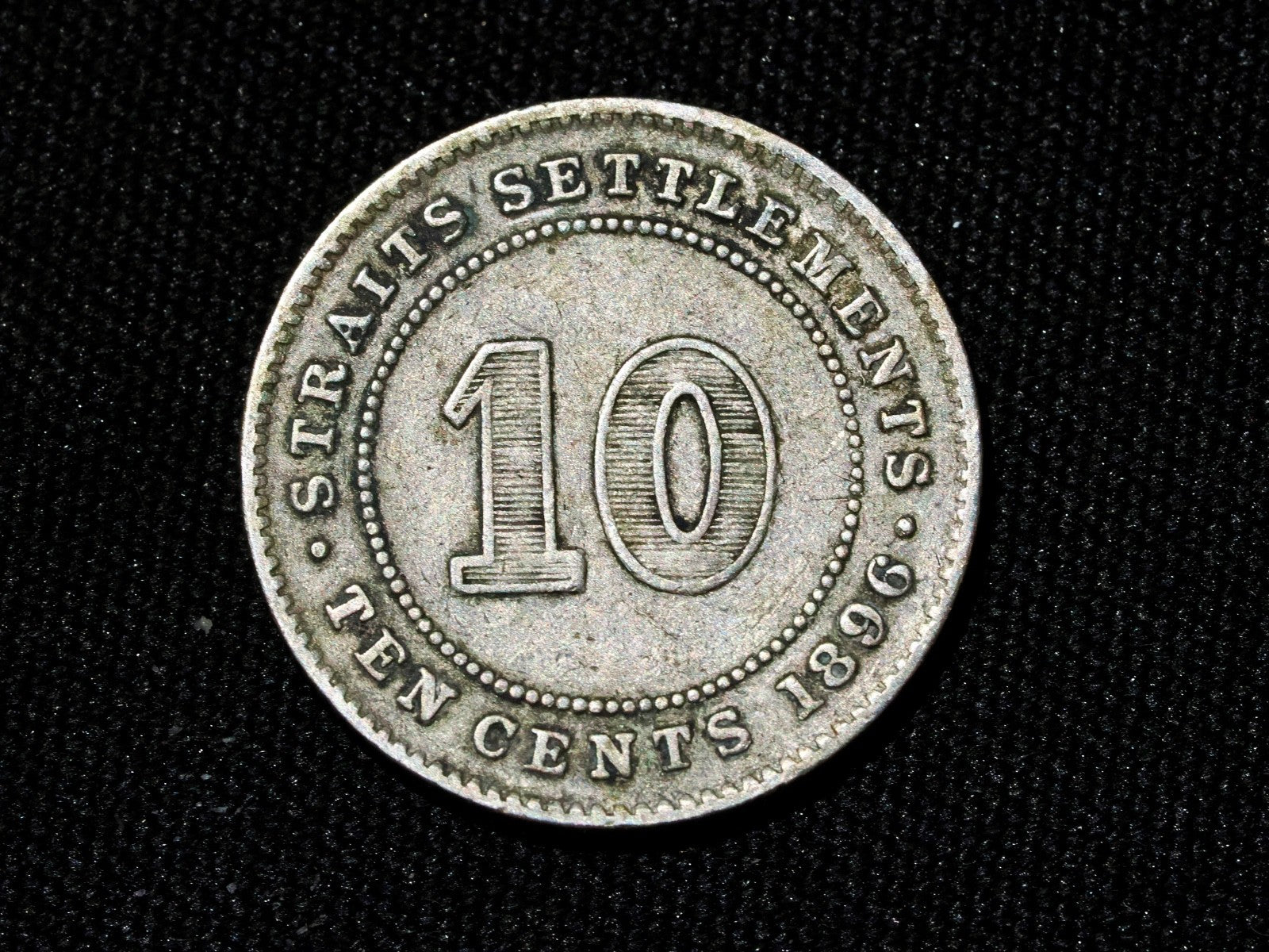 STRAITS SETTLEMENTS 10 Cents 18961