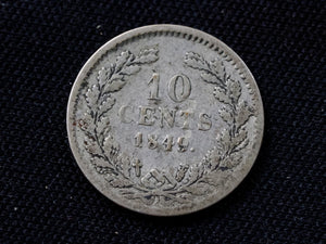 Netherlands 10 Cents 1849