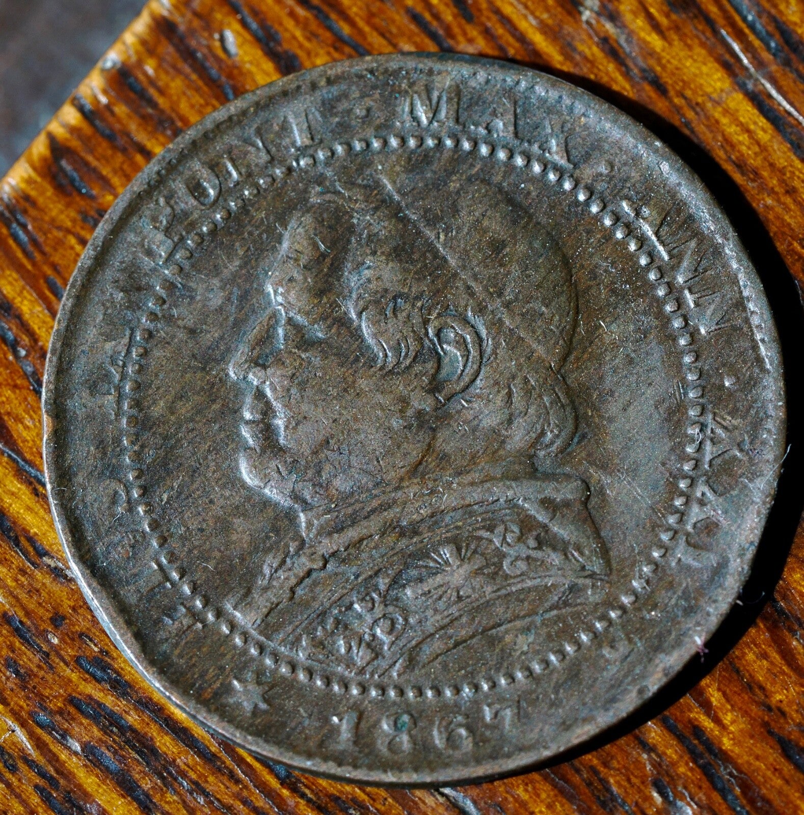 Italy - Papal States - Pius IX - 1 Soldo 1867-small date0