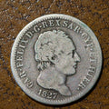 Italy Kingdom Of Sardinia 1827 Silver 1 Lira Carlo Felice0