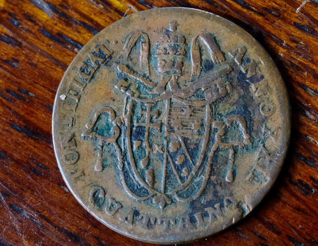 Italy Vatican Papal state Quatrino 1821 MDCCCXXI1