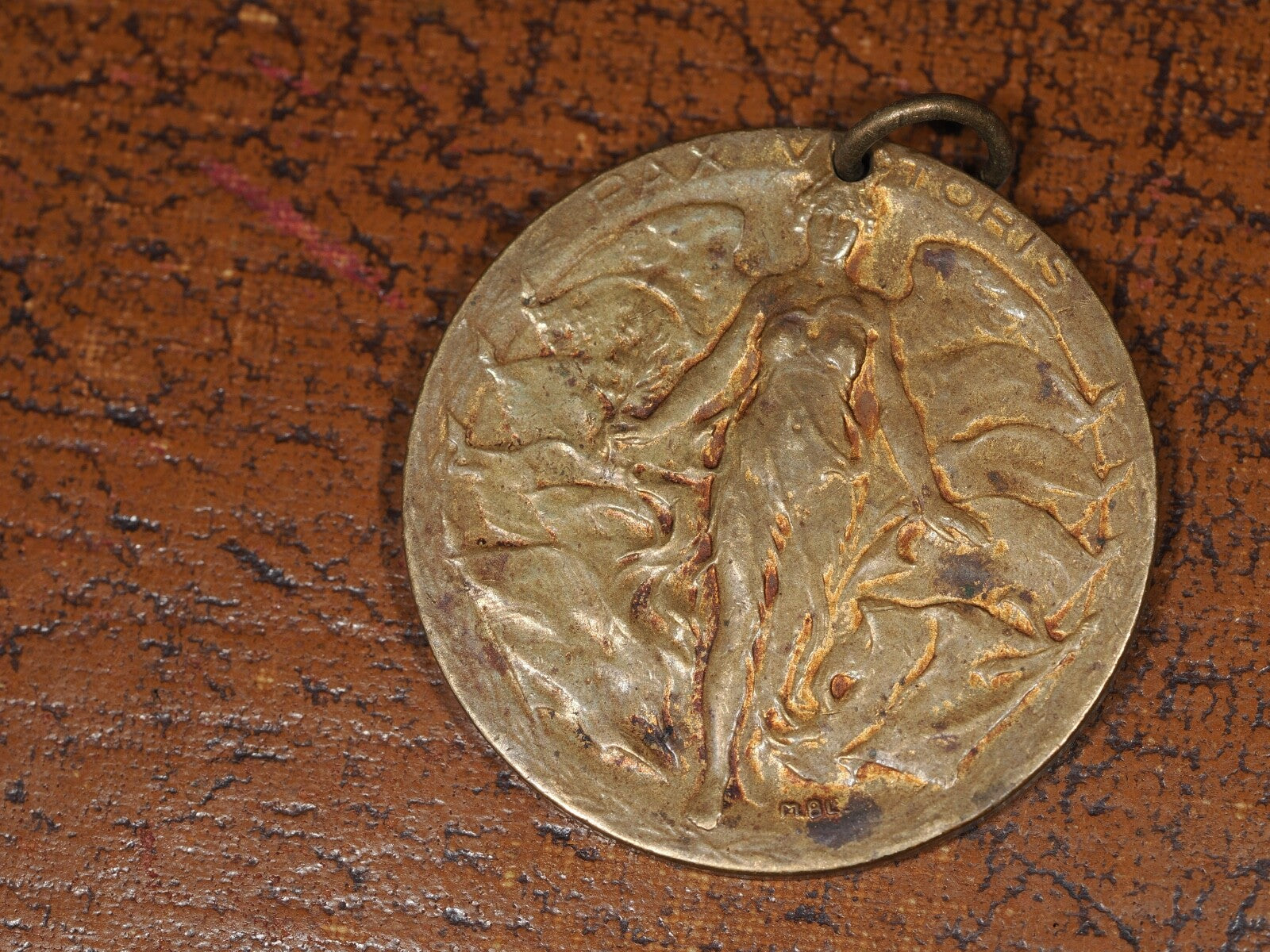 Antique Birmingham '1914-19 Great War' Peace Celebration Bronze Medallion1
