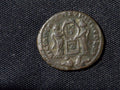 Constantine I  AE3 2 Victories placing shield on altar-2 captives in exergue0