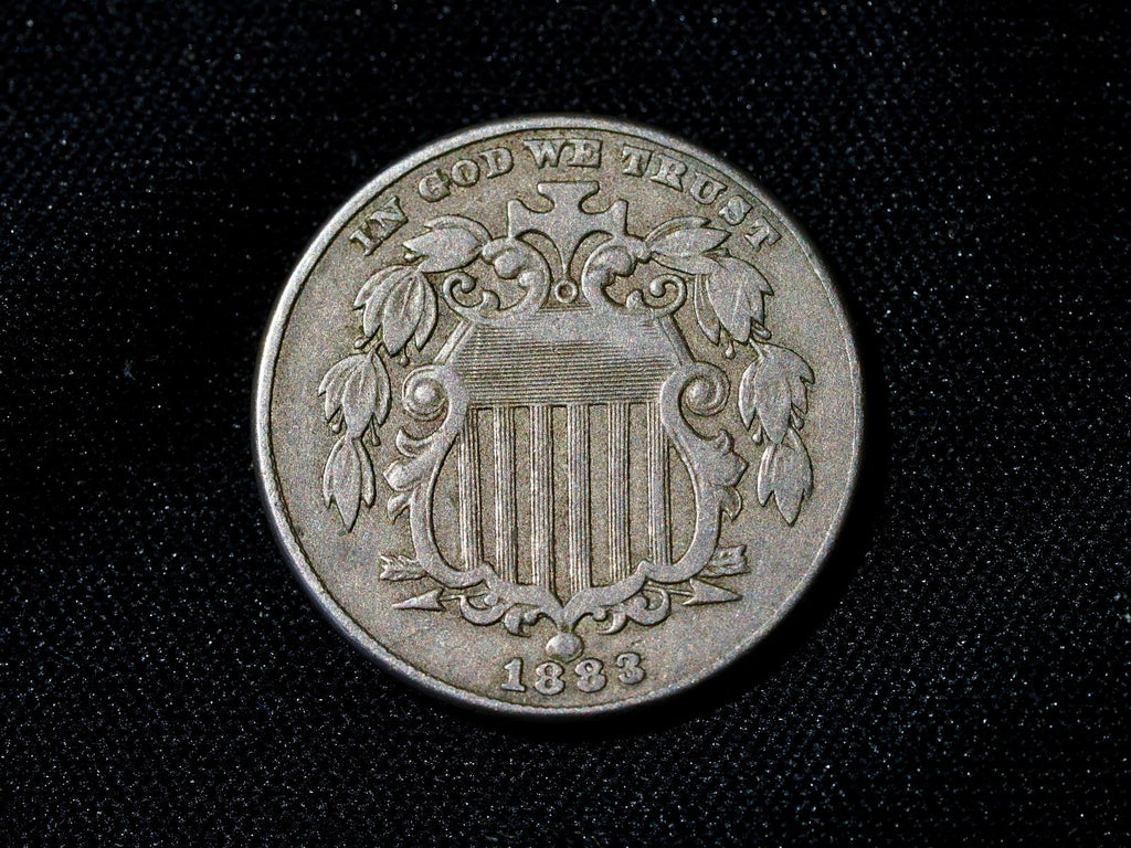 1883 USA shield Five Cents-dig on the number 50