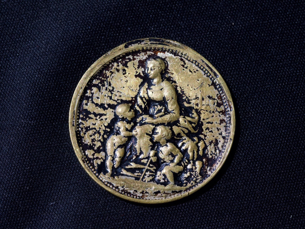 French BRONZE ART NOUVEAU MEDAL by CHAPLAIN 33mm belle jardinière1