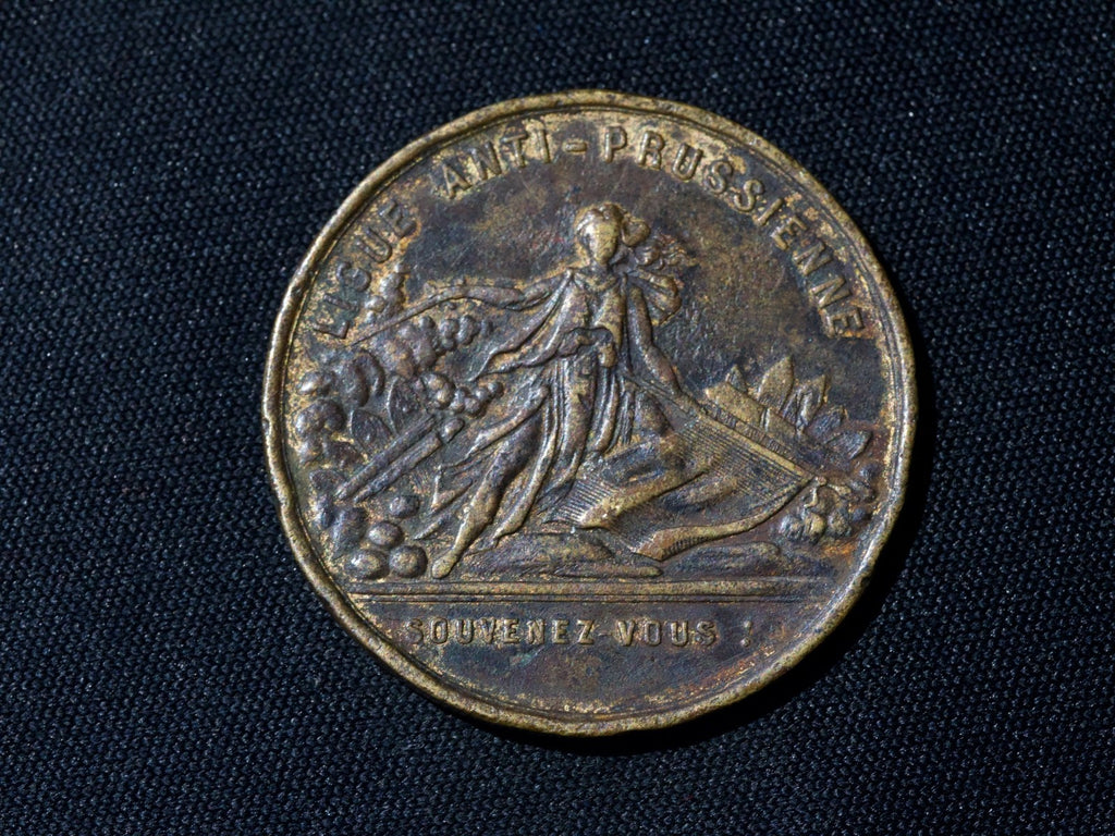 Alsace-Lorraine, anti-Prussian league, 34 mm satirical medal, Invasion 1870-18710