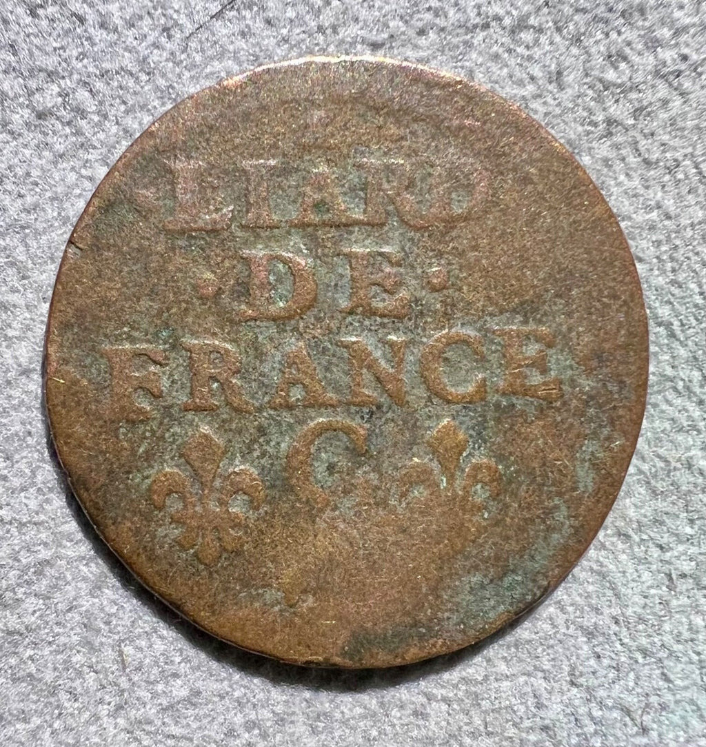 France, Louis XIV, Liard de France 16561