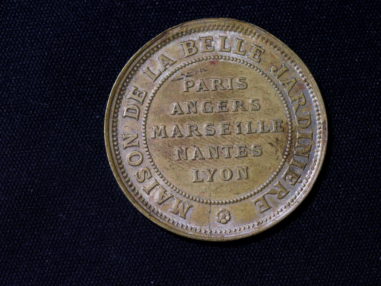 French BRONZE ART NOUVEAU MEDAL by CHAPLAIN 33mm belle jardinière0