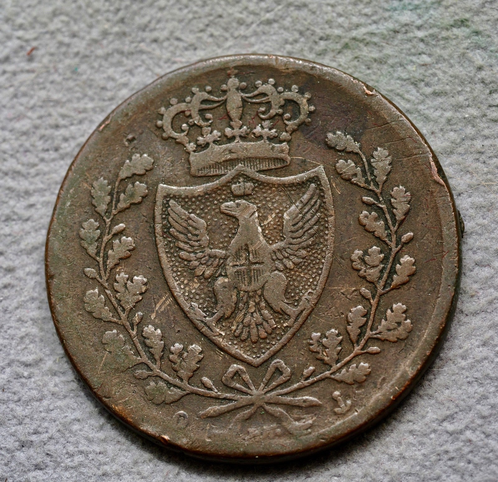 Italy,Sardinia , Carlo Felice, 5 Centesimi, 1826 P anchor1