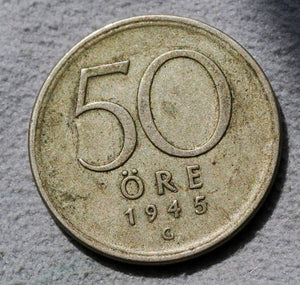 Sweden 50 ore 1945