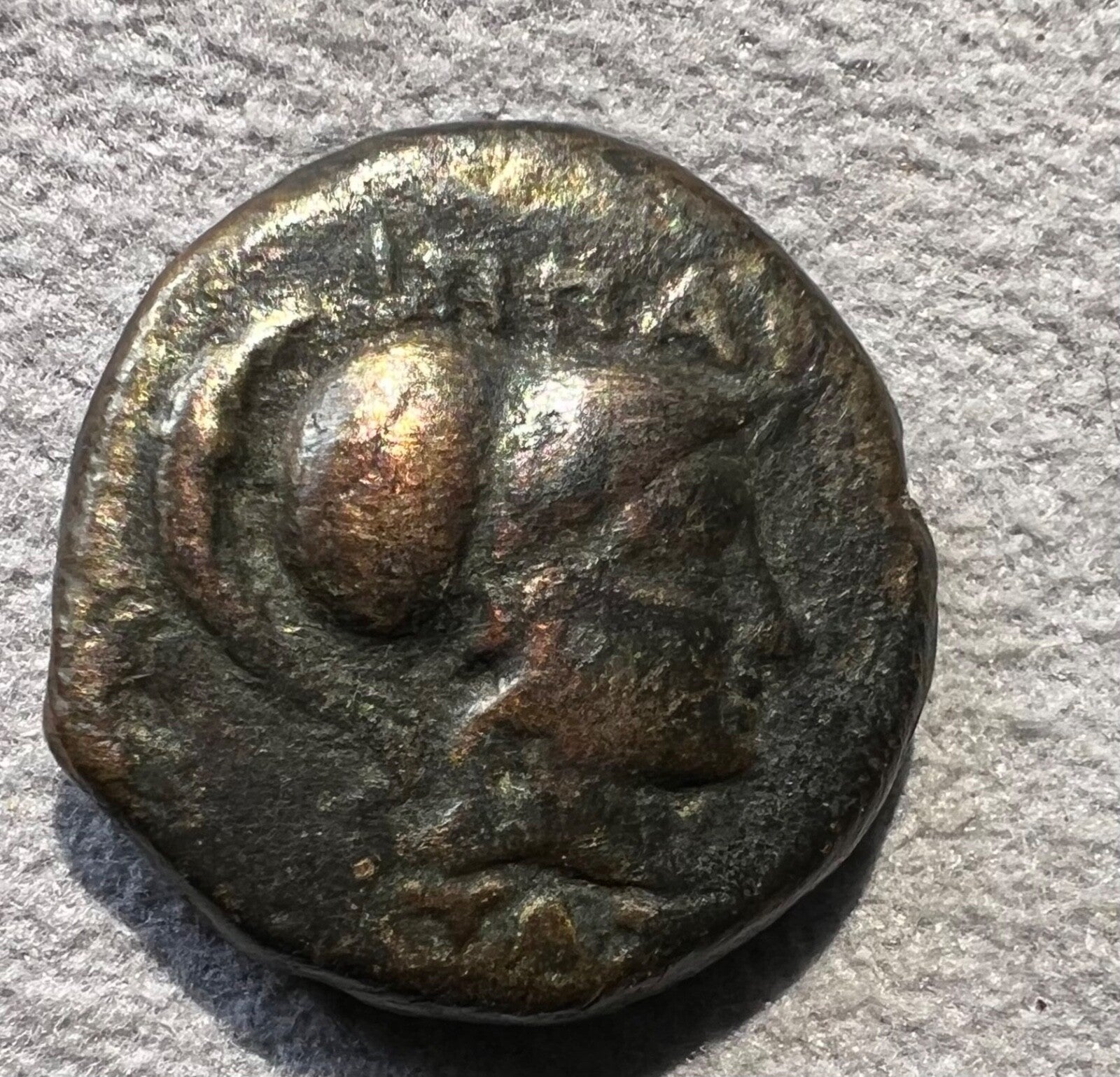 THESSALIAN LEAGUE Larissa 196BC Greek Coin ATHENA APOLLO Bronze Dichalkon 5.97g1