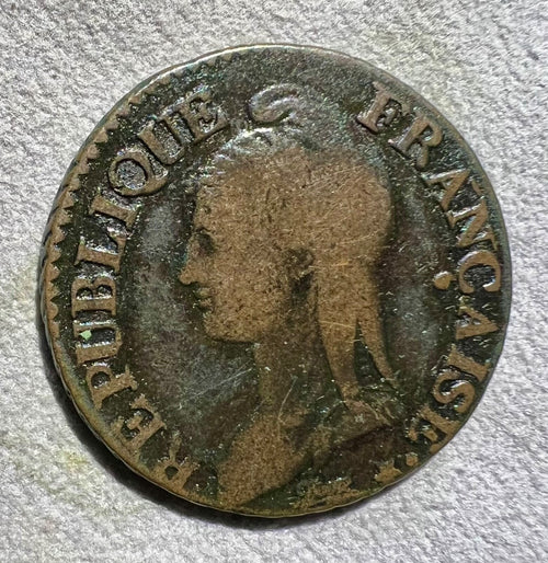 5 Centimes Geneva  France L, An 8 G1