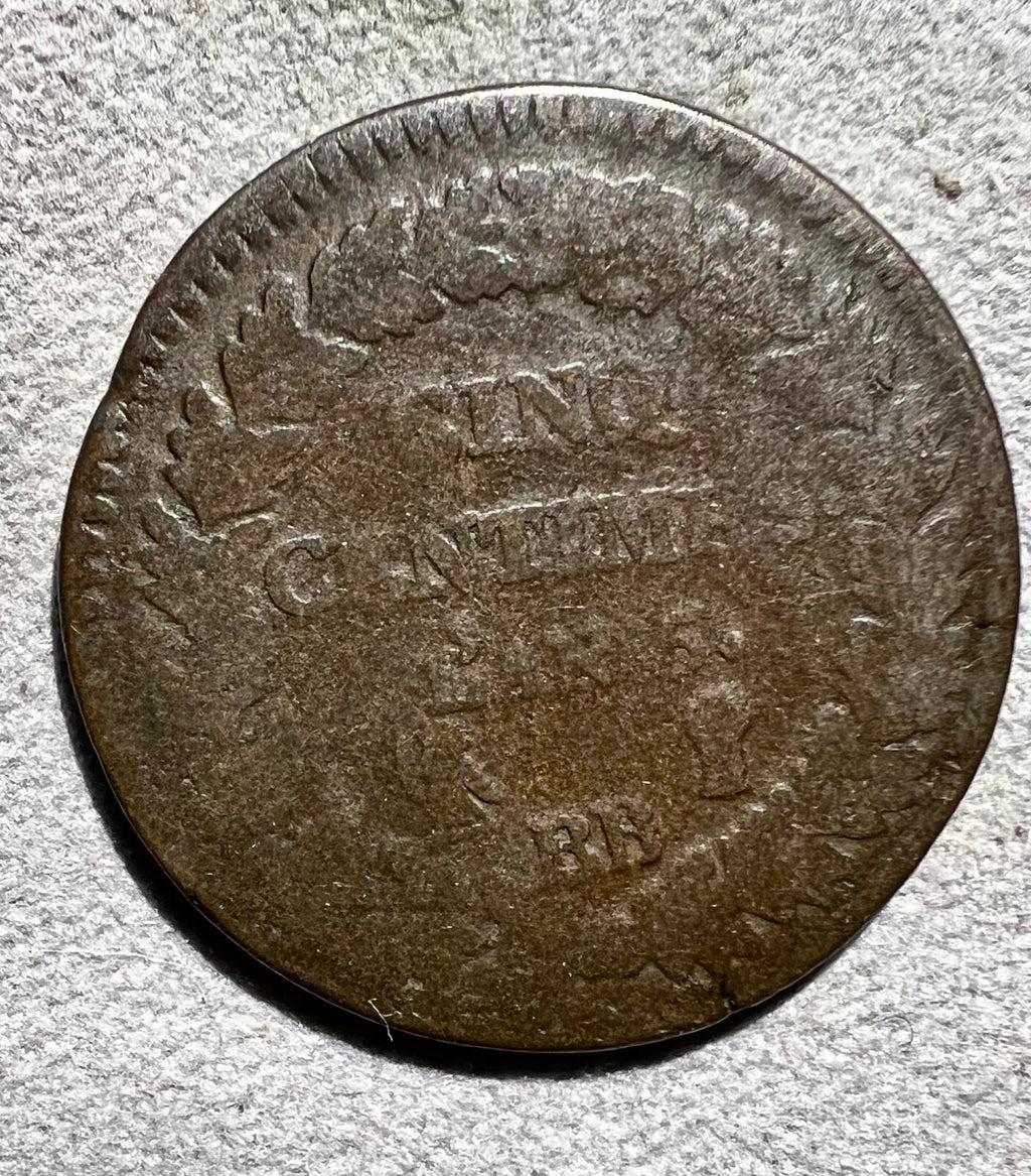 France 5 Centimes L,an 5 BB, Strasbourg1