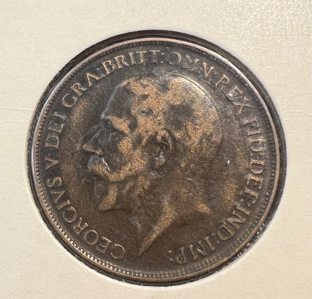1912 H George V One Penny Coin1