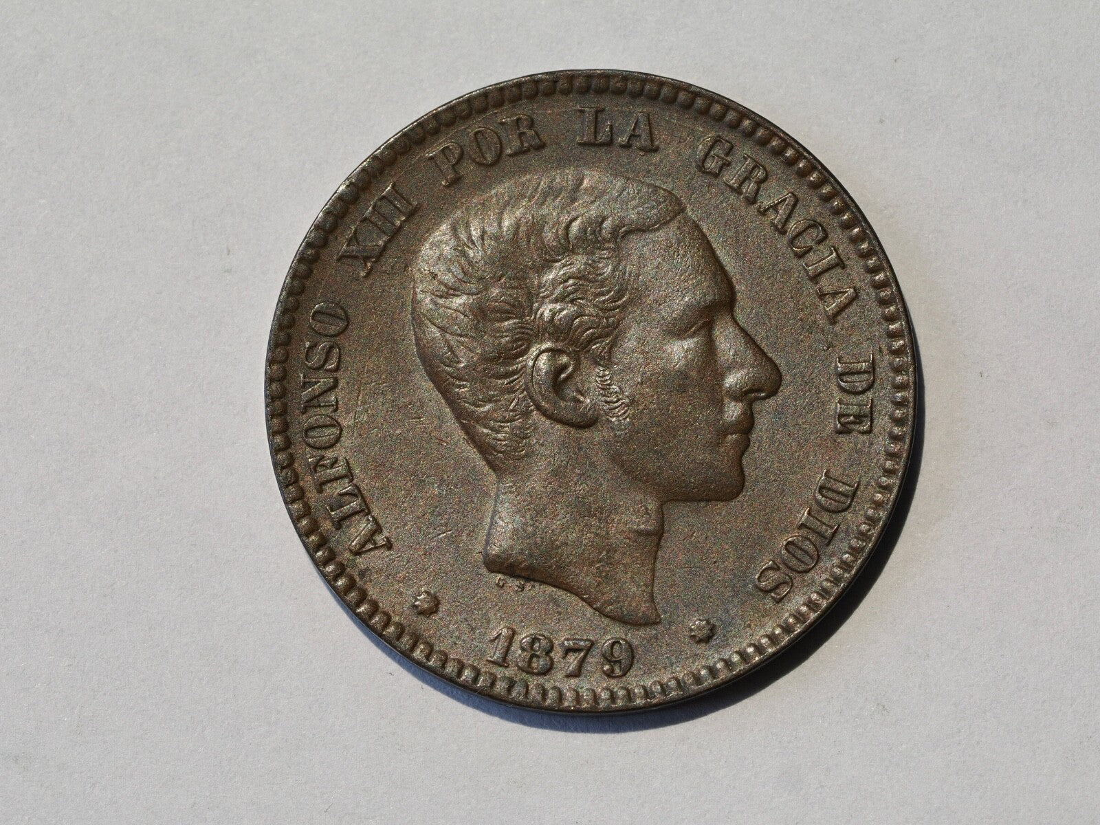 Spain 1879 10 Centimos Diez-superb1