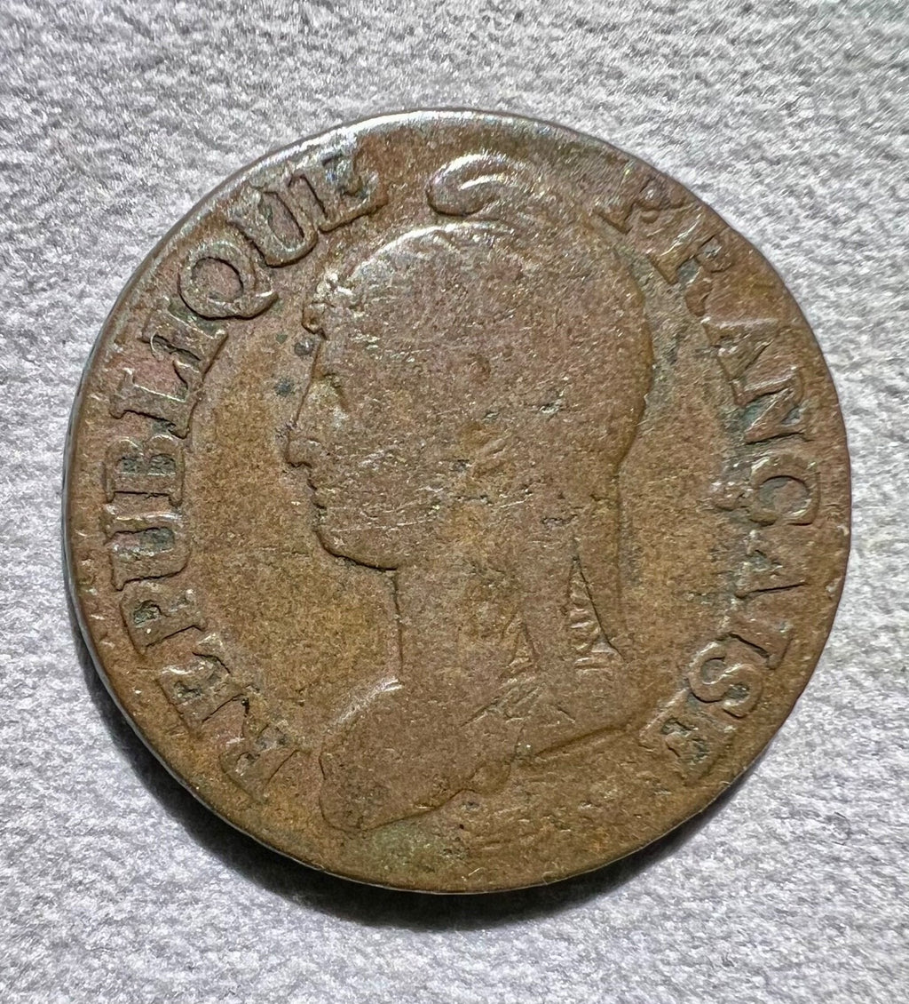 France 5 Centimes L,an 8 AA, Metz1
