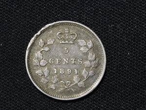 Canada 5 Cents 1891
