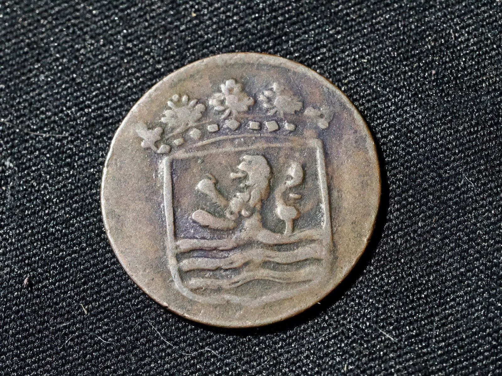 Netherlands East Indies 1 Duit 1754 mm castle1