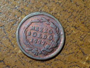 Italy 1777 Italian States MILAN 1/2 Soldo Maria Theresa-toned.