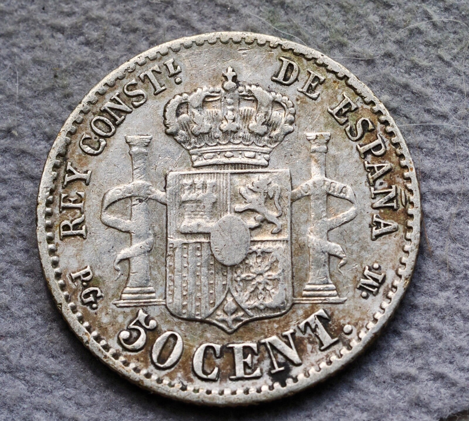 Spain 50 Centimos 1892 (92)0
