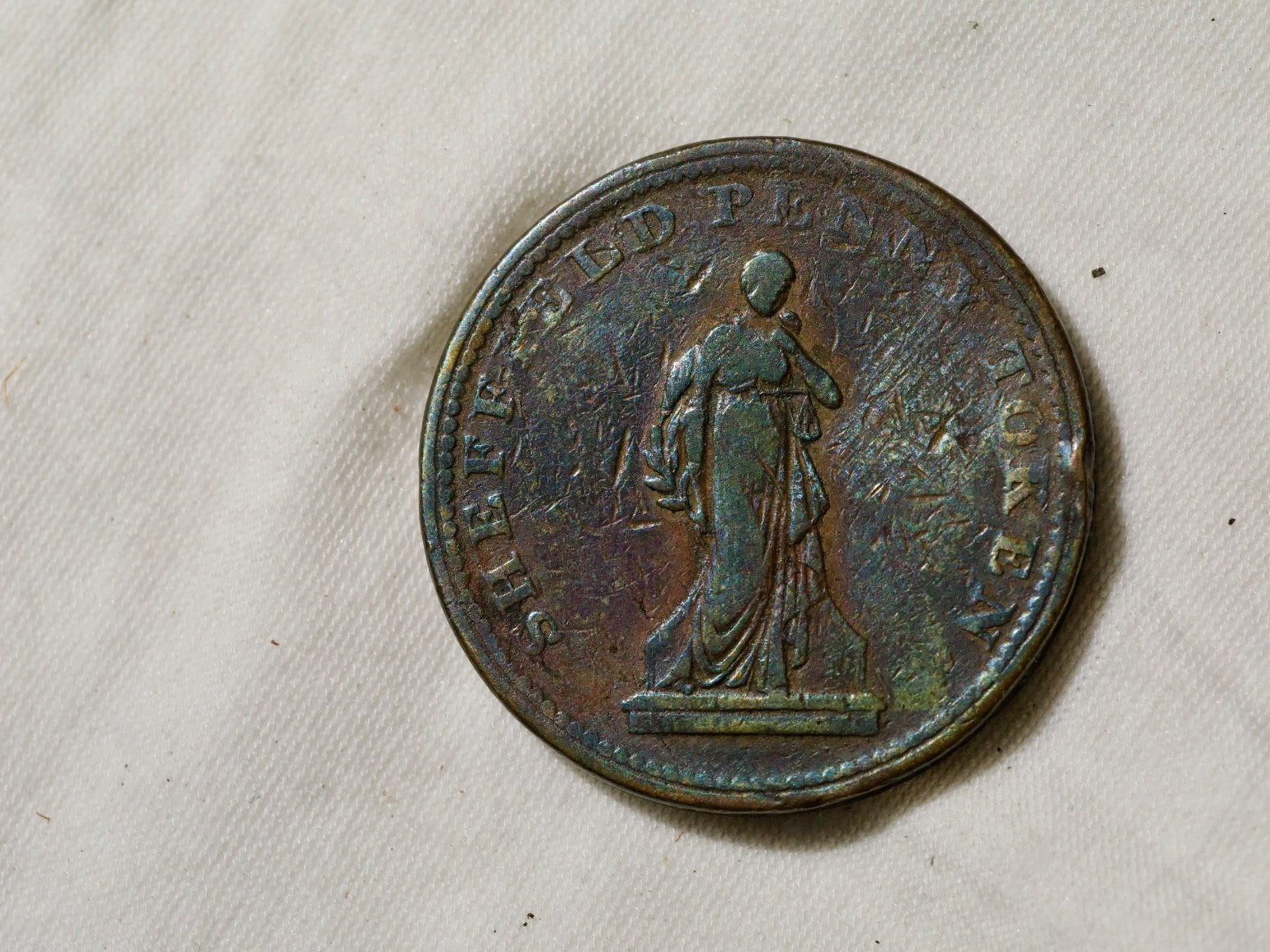 1813 Sheffield Penny token GF Withers 9960