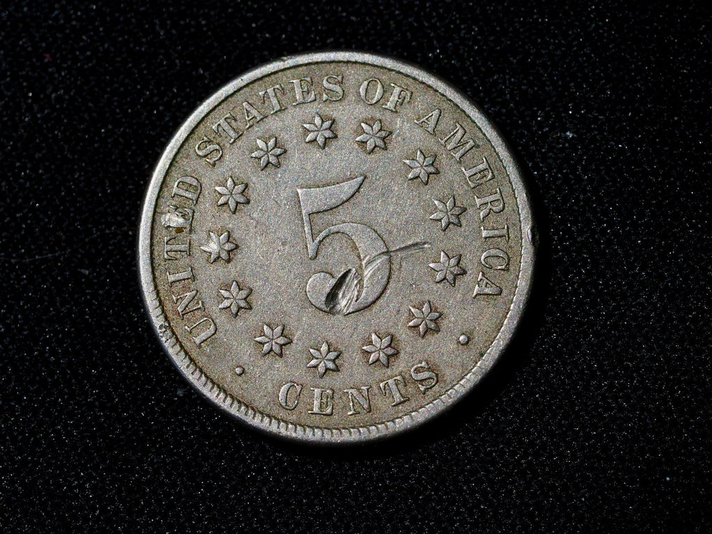 1883 USA shield Five Cents-dig on the number 51