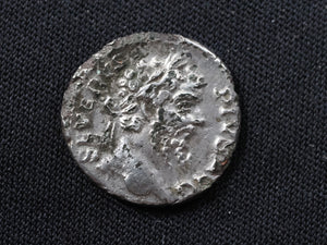 Septimus Severus fourrée denarius-Fortuna seated  reverse.