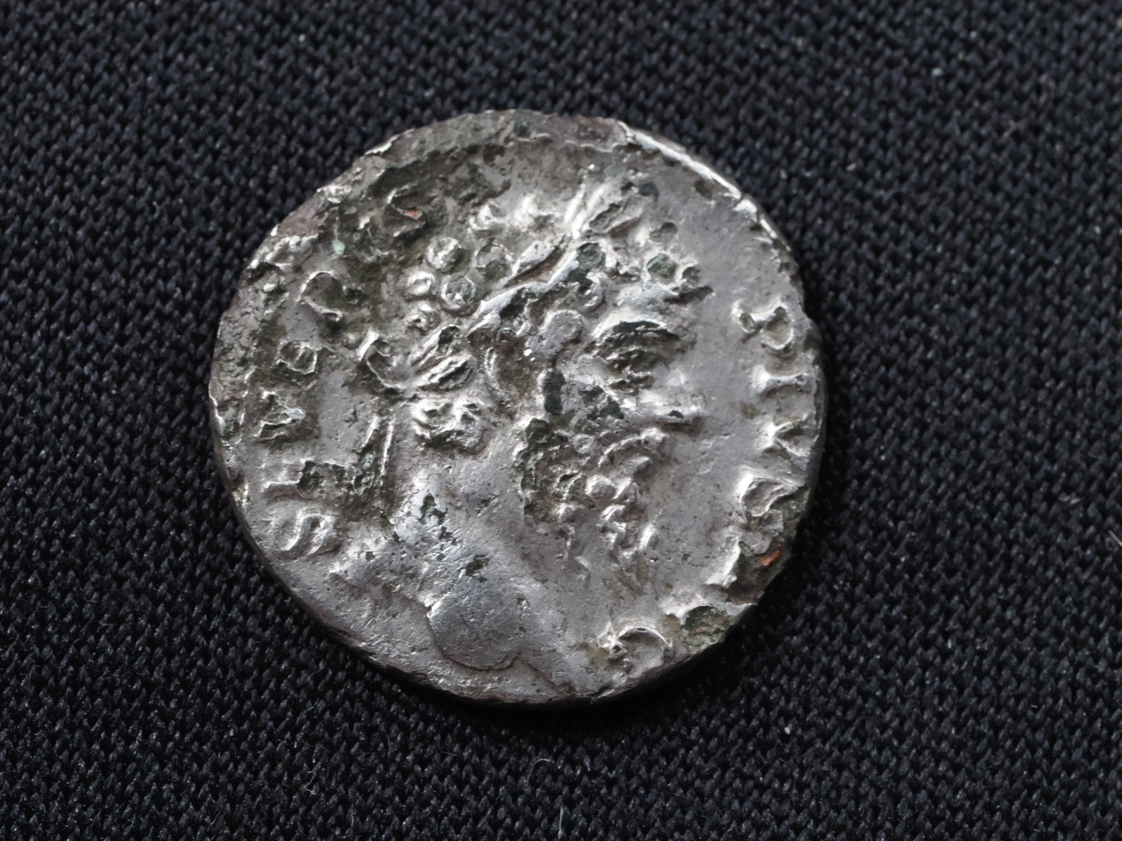 Septimus Severus fourrée denarius-Fortuna seated  reverse.0